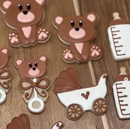 Teddy Shower Sugar Cookies