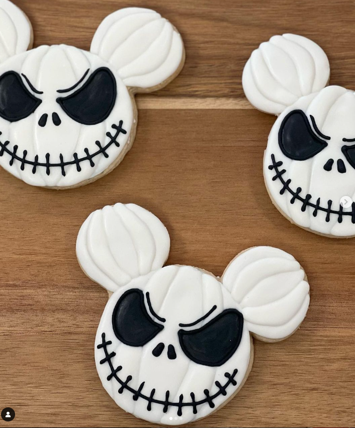 White Pumpkin Jack sugar cookies