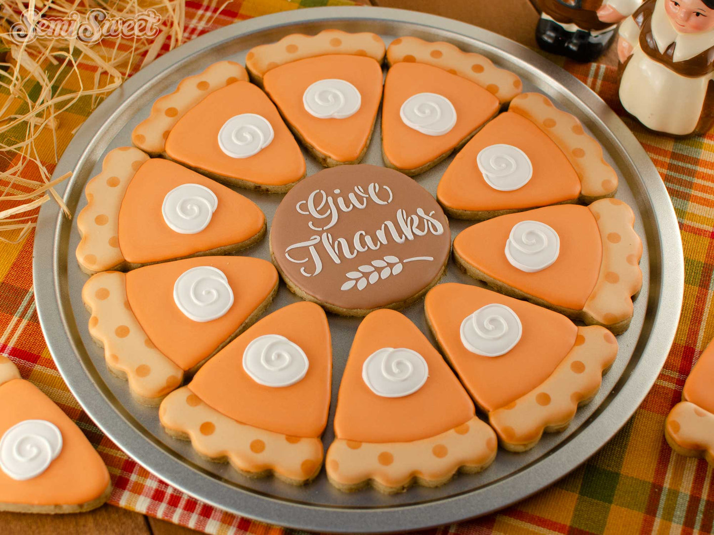 Pie Slice Platter (11 cookies)
